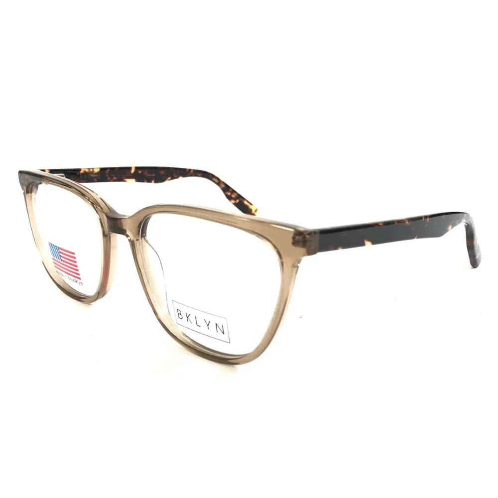 BKLYN Eyeglasses Frames PARK SLOPE CRYTN Crystal Clear Tan Cat Eye 54-18-142